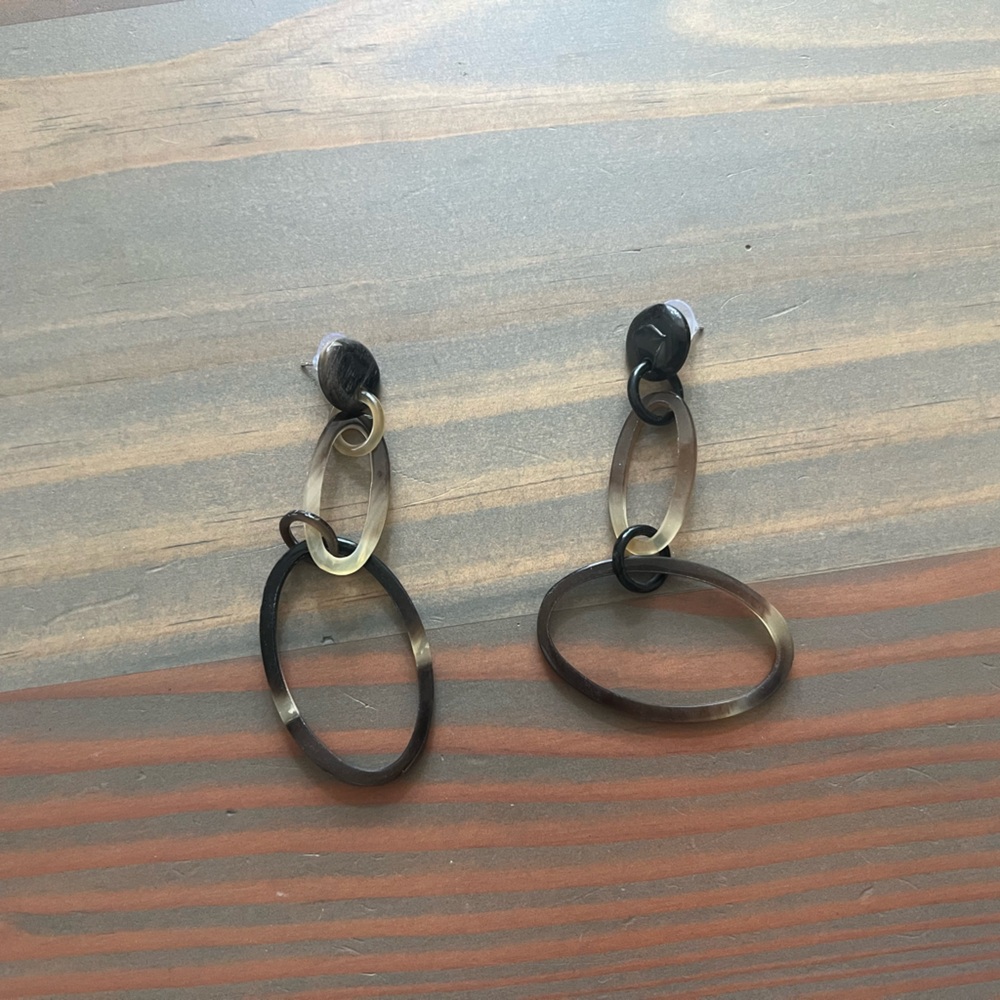 Tortoise Resin Earrings